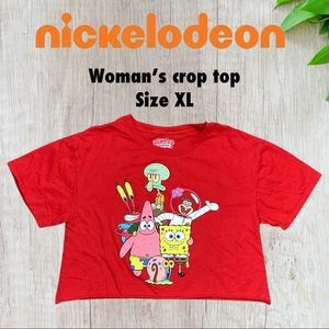 Nickelodeon Sponge Bob Square Pants Crop Top XL